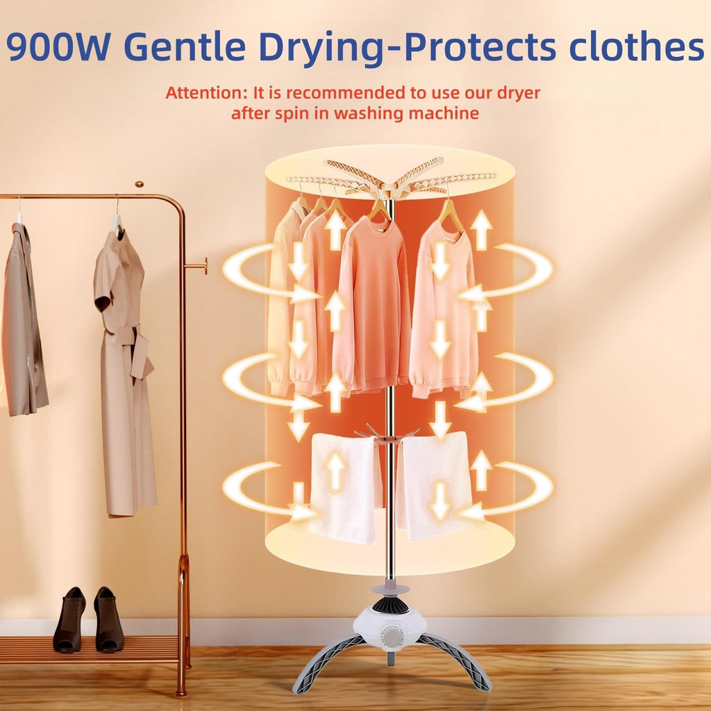 Electric clothes dryer. super lightweight and takes 15sec to install anywhere, just plug and start