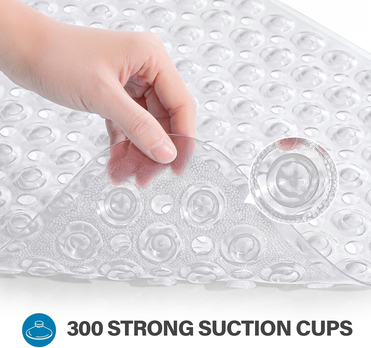 Anti-slip shower mats to prevent slips for children and elderly especially.